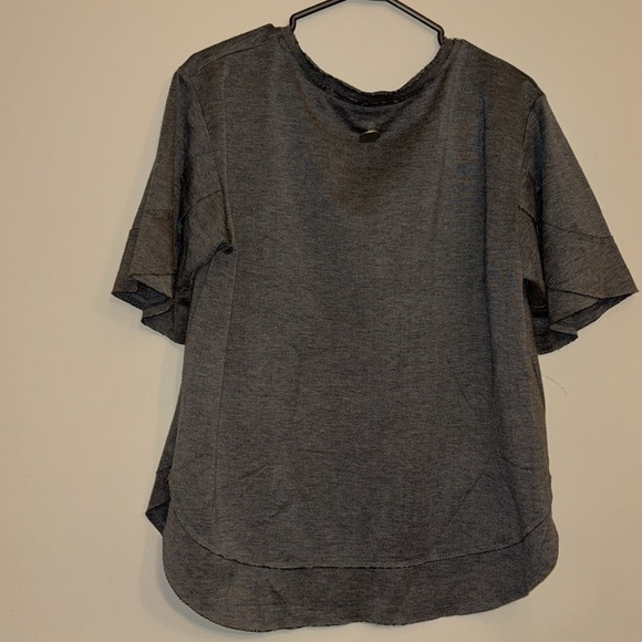 Beulah style grey short sleeves round neck  top Sz M/L - Picture 4 of 16